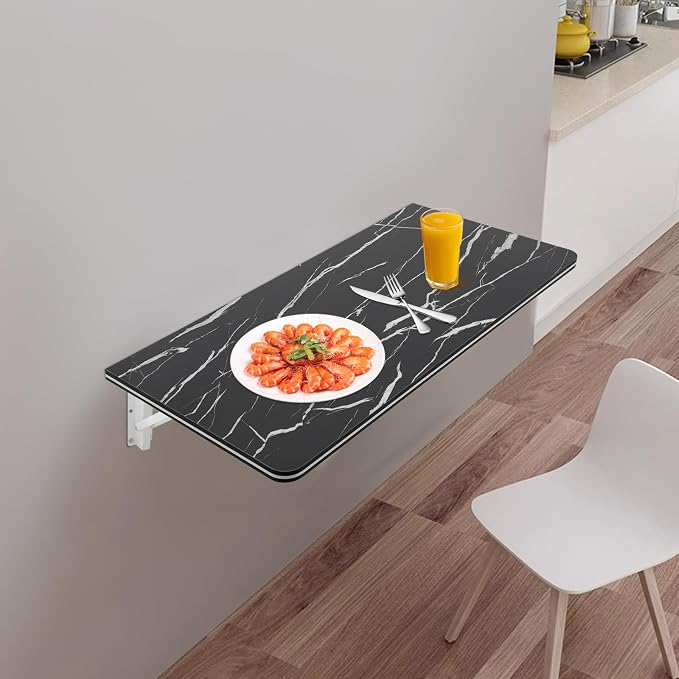 31.5in×15.75in Wall Mounted Folding Table, Wall Mount Fold Down Table, Hanging - Image 2