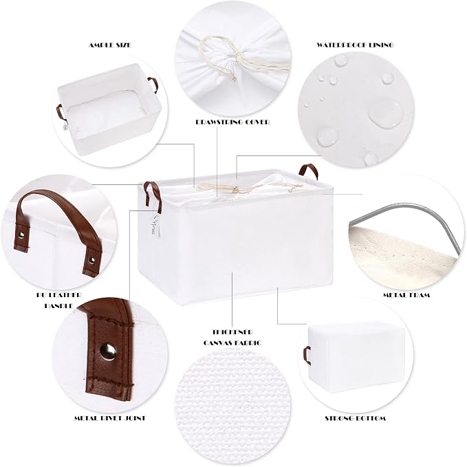Hinwo 70L Extra Large Storage Bins, Foldable Clothing Storage Basket - Image 3