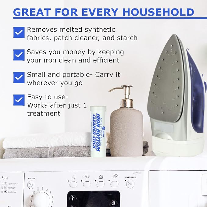 Steam Iron Bottom Cleaner Stick – Removes Build-Up Starch, Melted Fabric - Image 5