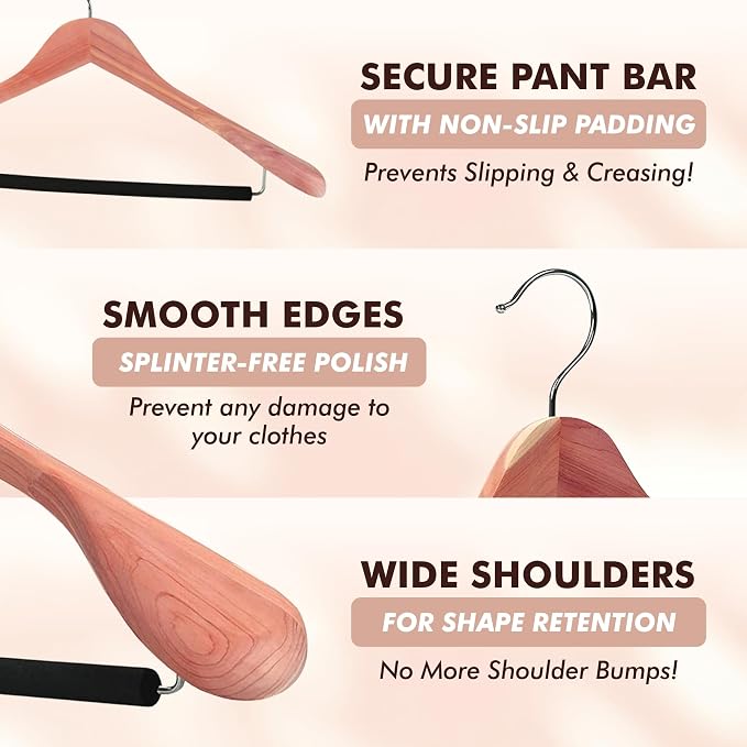 DEILSY™ Cedar Hangers for Closet - Image 4