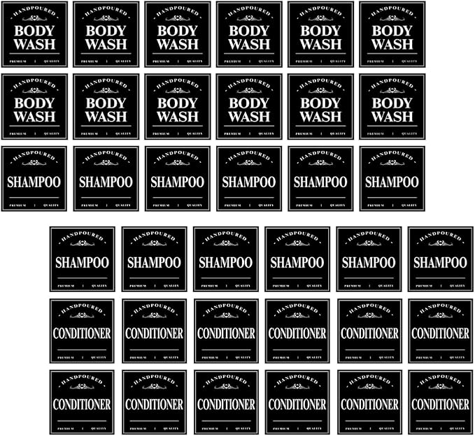 Minimalist Bathroom Stickers for Refill Bottles by rabowa