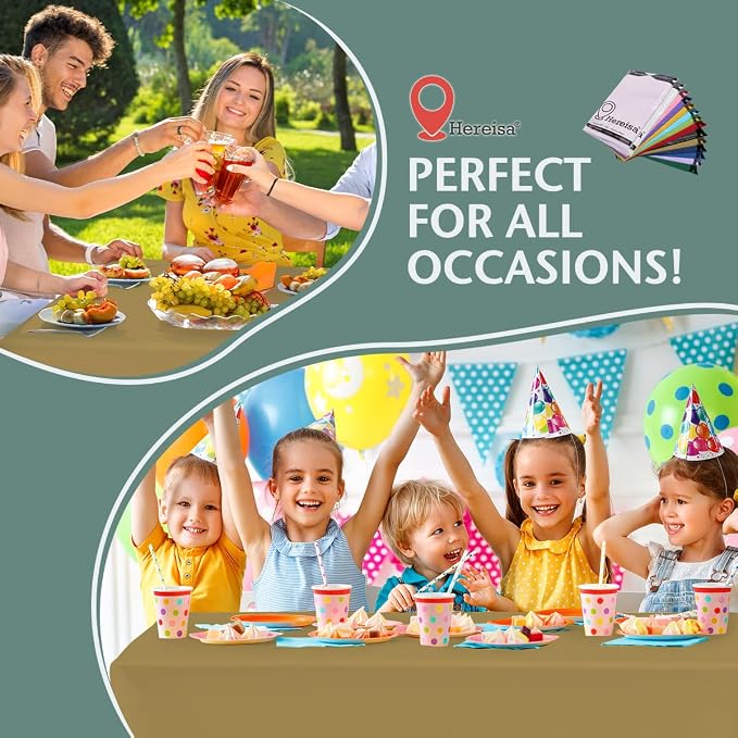 Disposable Plastic Tablecloth 54x108 Inch Rectangle - Image 7
