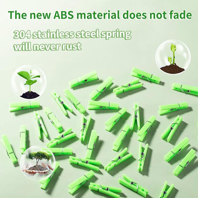 50 PCS Small Transparent Plastic Tool Paper Clips Clothespins Clip Clothing - Image 2