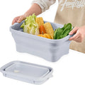 Collapsible Dish Pans, 2Gal Capacity, Plastic Dish Tub Dishpan by Daimix