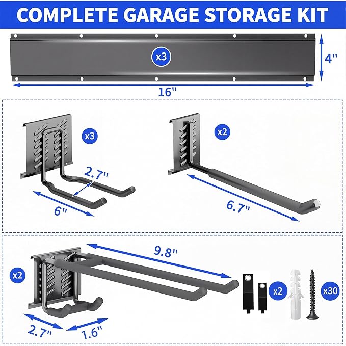 Garden Tool Organizer Wall Mount, 48inch Heavy Duty Garden Tool organizer - Image 7