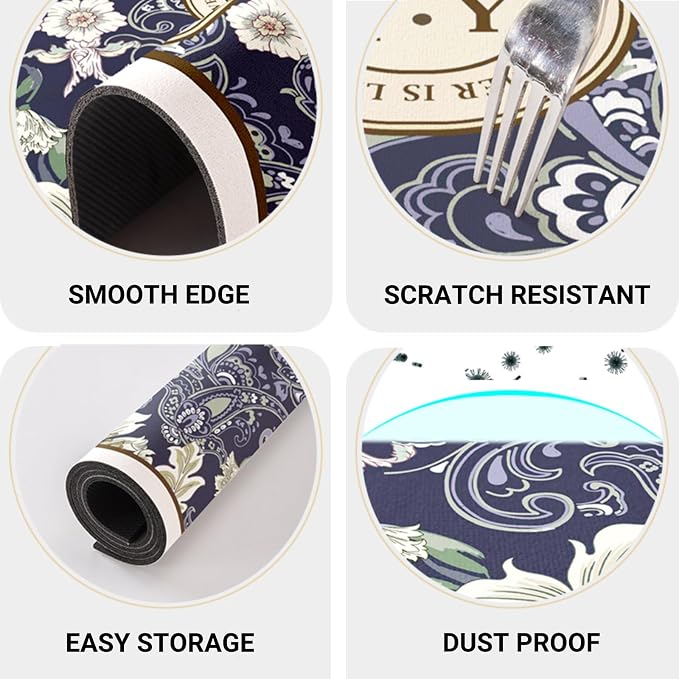 Floral Print Washing Machine Mat - Image 5
