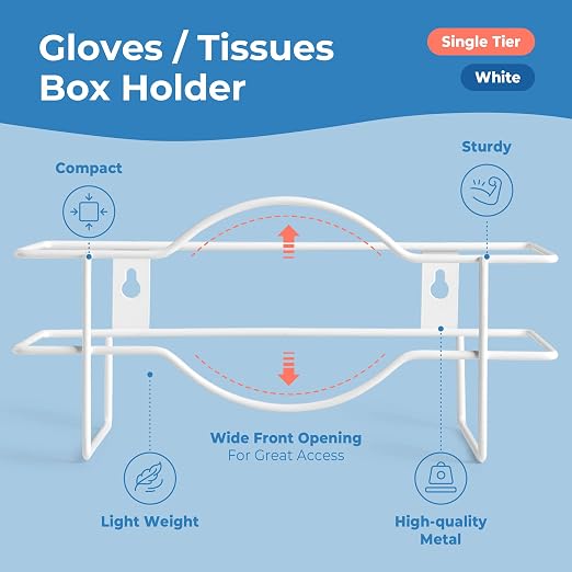 FMP Brands Single Glove Holder for Wall Mount, Wire Rack Disposable Napkin - Image 2