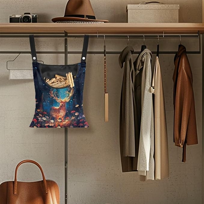 Deer Hanging Clothes Pin Bag - Image 4