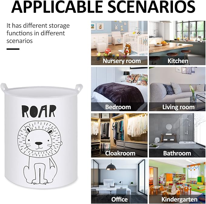 Collapsible Laundry Basket in Bedroom Waterproof Laundry Hamper in Bathroom - Image 5