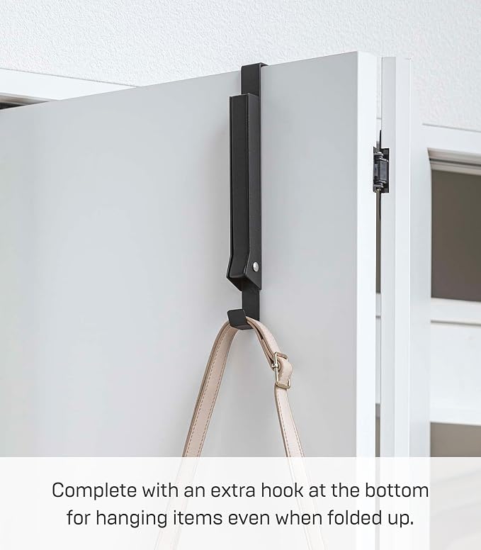 YAMAZAKI Home Smart Over The Door Coat Hook Organizer Collapsible Foldable Rack - Image 3