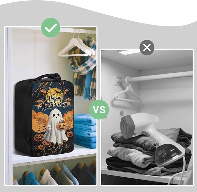 Pumpkin Ghost Garment Steamer Case Lightweight Travel Iron Storage Bag Portable - Image 4