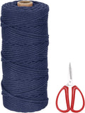 MECCANIXITY Braided Macrame Cord, 3mm x 109 Yards Natural Cotton Rope Macrame by MECCANIXITY
