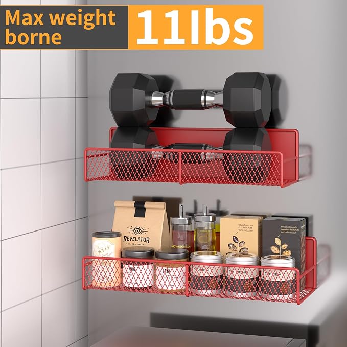 Magnetic Spice Rack for Refrigerator, 4 Pack 100% Metal Strong Magnet Fridge - Image 3