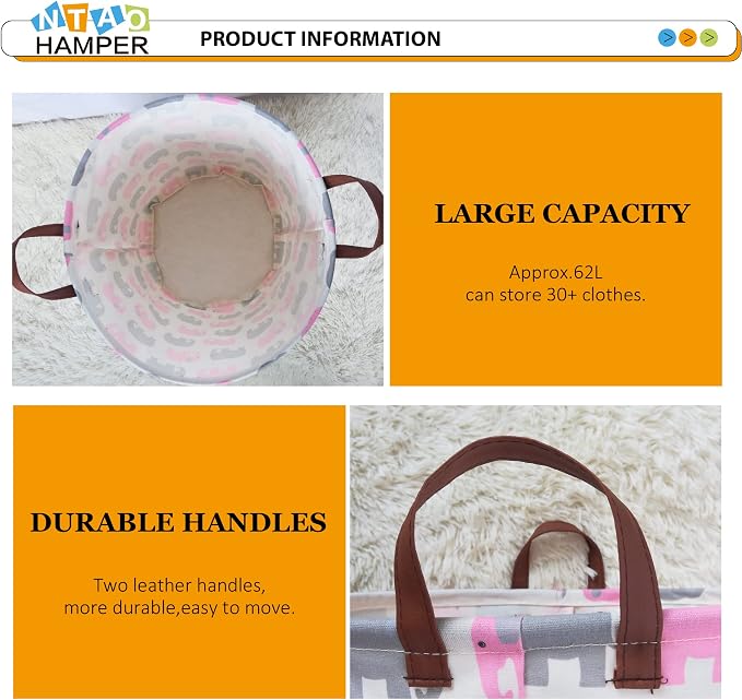 Laundry Basket, Waterproof Hamper, Clothes Hampers - Image 5