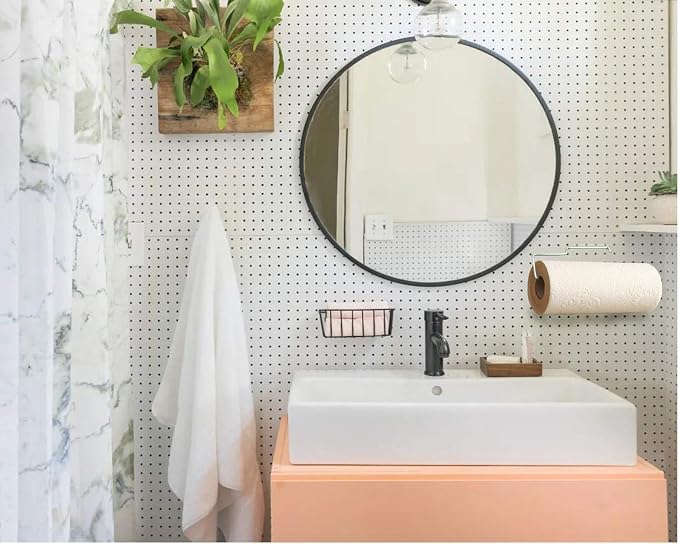 1 Pack Sturdy Steel Pegboard Paper Towel Holder | Hook to Anywhere Standard - Image 2