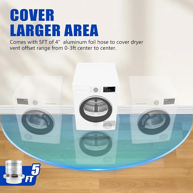 Aluminum Alloy 4 Inch Dryer Vent Hose Connector Kit, Quick Setup Design - Image 5