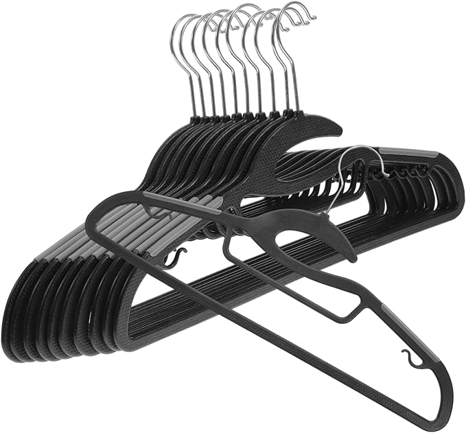 10pcs Non- Plastic Hangers for Adults Heavy Duty Clothes Hangers Space Saving by HOUDERCO