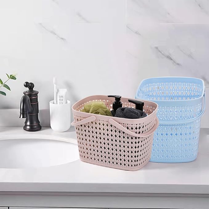 Frcctre 3 Pack Portable Shower Caddy Basket, Plastic Storage Baskets - Image 5
