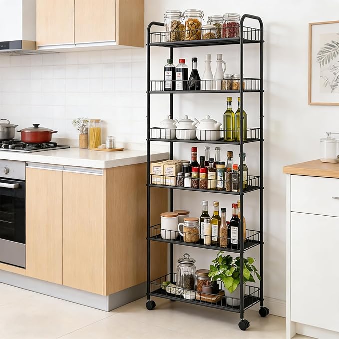 10in 6 Tier Slim Storage Cart - Image 6