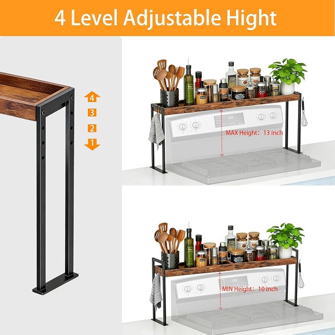 Spice Rack Shelf for Kitchen Stove, Over The Stove Shelf - Image 3