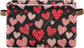 Wamika Happy Valentine's Day Black Storage Basket by Wamika