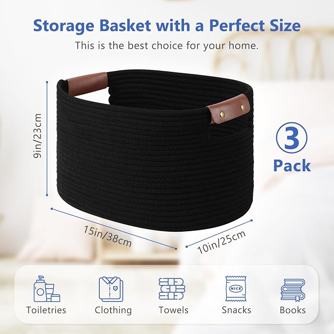 Cotton Rope Basket, Storage Baskets - Image 6