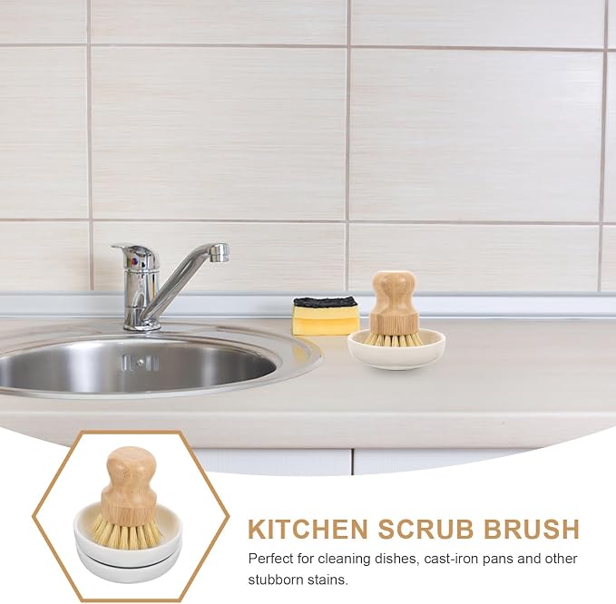 VILLCASE Kitchen Dish Scrub Brush Set - Image 3