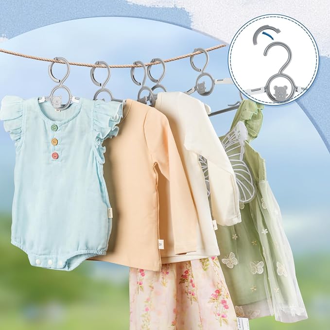 Baby Hangers for Closet Adjustable, Extendable & Stackable Kids Hangers - Image 4