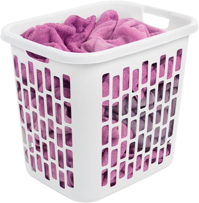 Sterilite Ultra Easy Carry Plastic Dirty Clothes Laundry Basket Hamper - Image 7