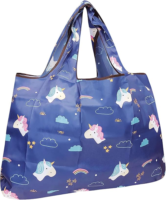 allydrew Large Foldable Tote Nylon Reusable Grocery Bag by allydrew