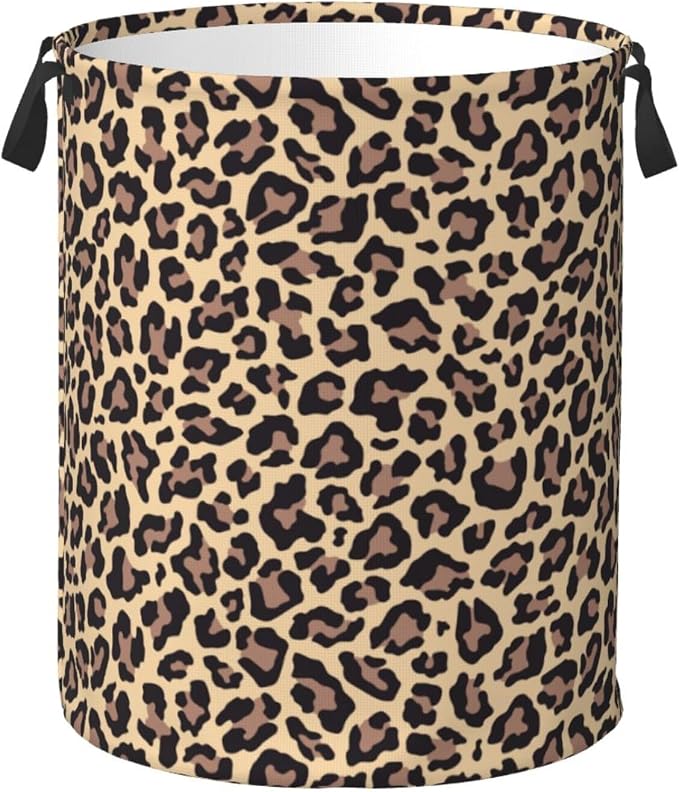 Leopard Print Animal Cheetah Laundry Hamper Bag by Unknown
