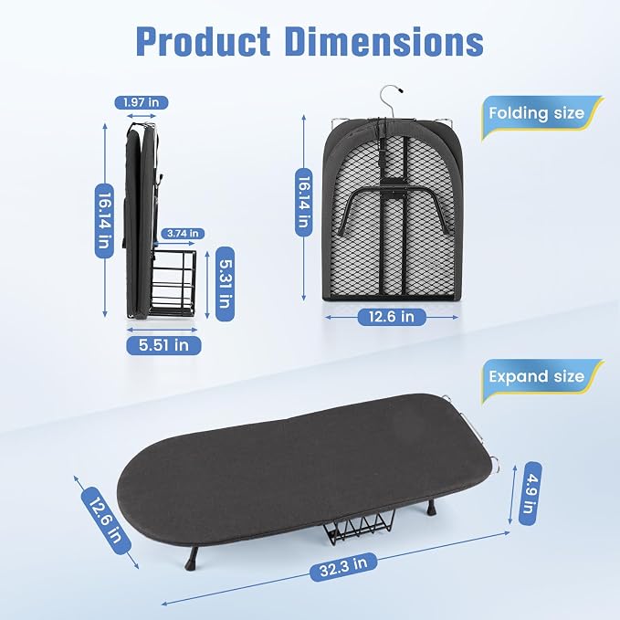 Tabletop Ironing Board, Foldable Small Ironing Board - Image 2
