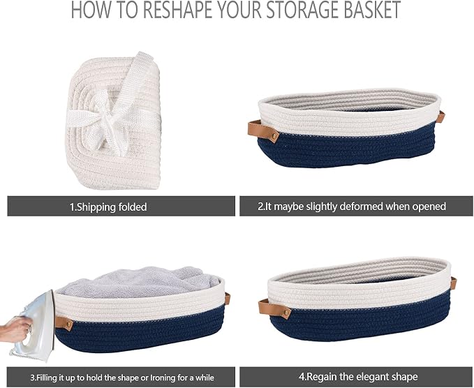 Set of 2 Toilet Basket, Woven Storage Basket - Image 7