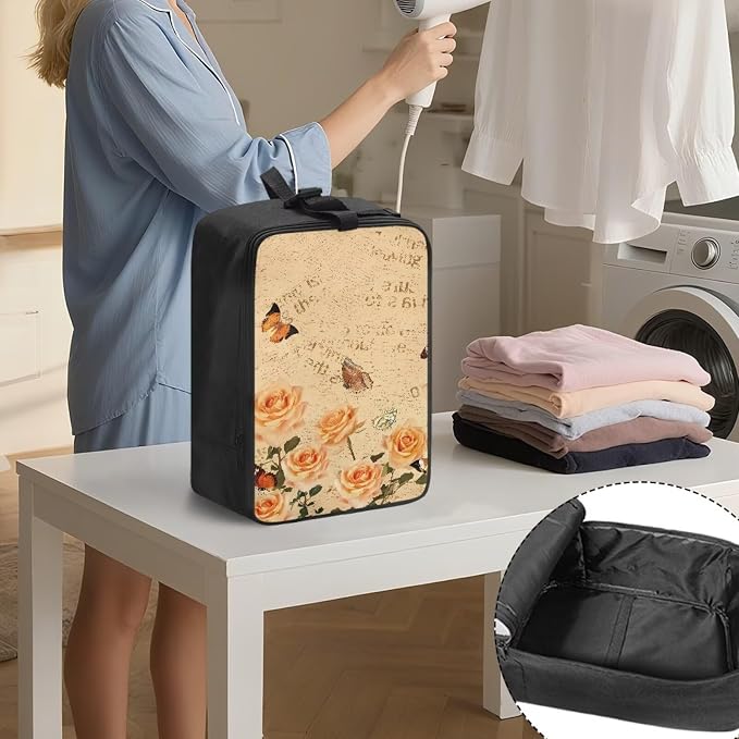 Steamer Storage Bag Rose Butterfly Travel Pouch - Image 3