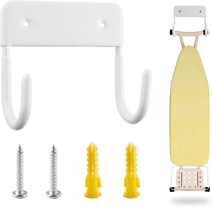 Ironing Board Holder, Sturdy and Space-Saving Ironing Board Hanger Wall Mount by COKUMA