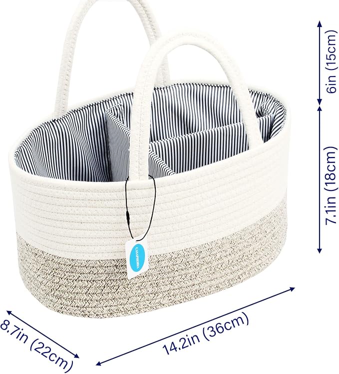 Casaphoria Caddy Organize Woven Hamper Cotton Rope Basket Caddy - Image 7