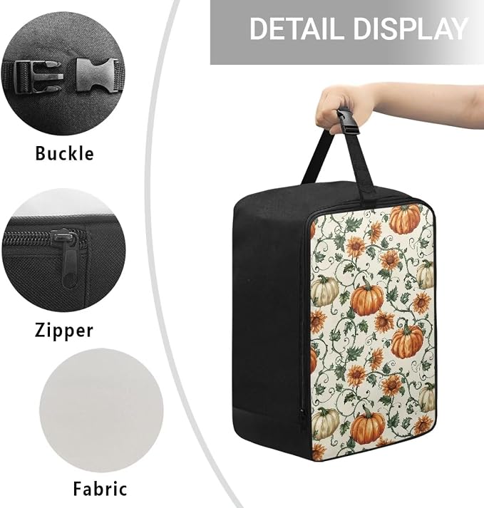 Thanksgiving Pumpkins Steam Iron Organizer Foldable Portable Storage Case - Image 5