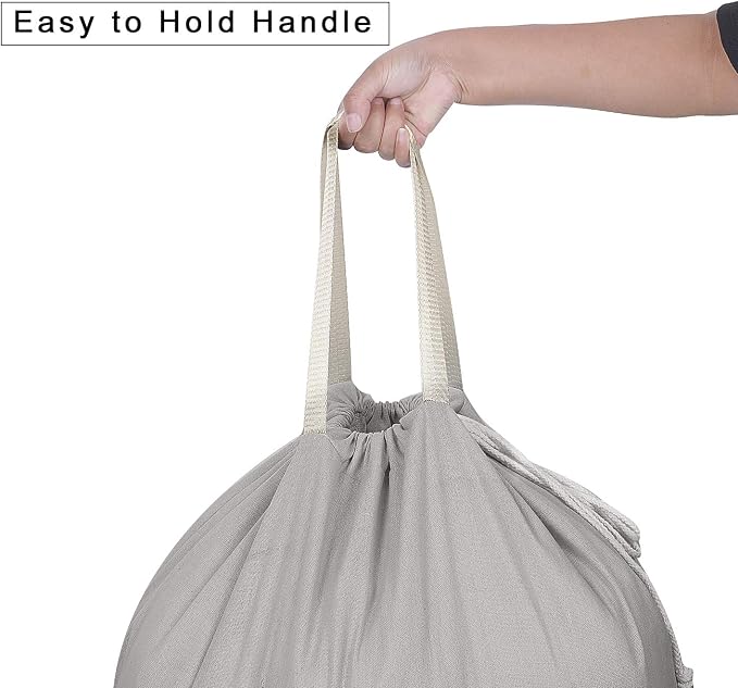 Heavy Duty Laundry Bag with Drawstring and Handle, Extra Large Travel Dirty - Image 3