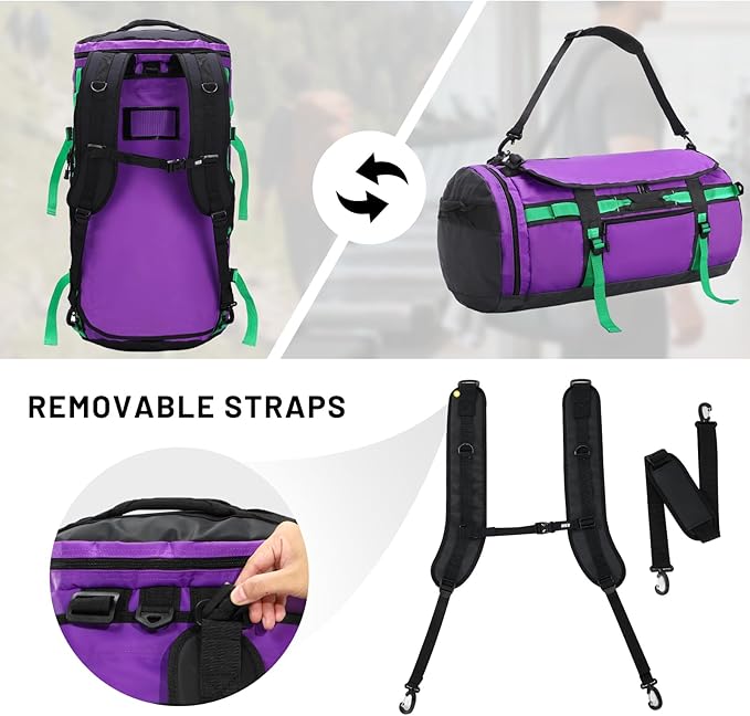 MIER Large Duffel Backpack Sports Gym Bag - Image 2
