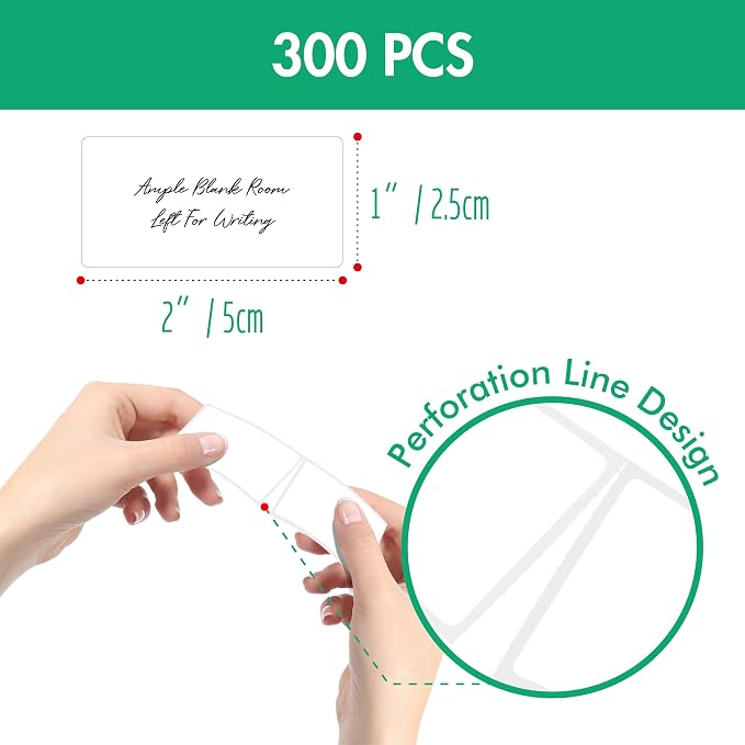 300 Removable Blank Food Labels, Water/Oil/Tear Resistant - Image 2