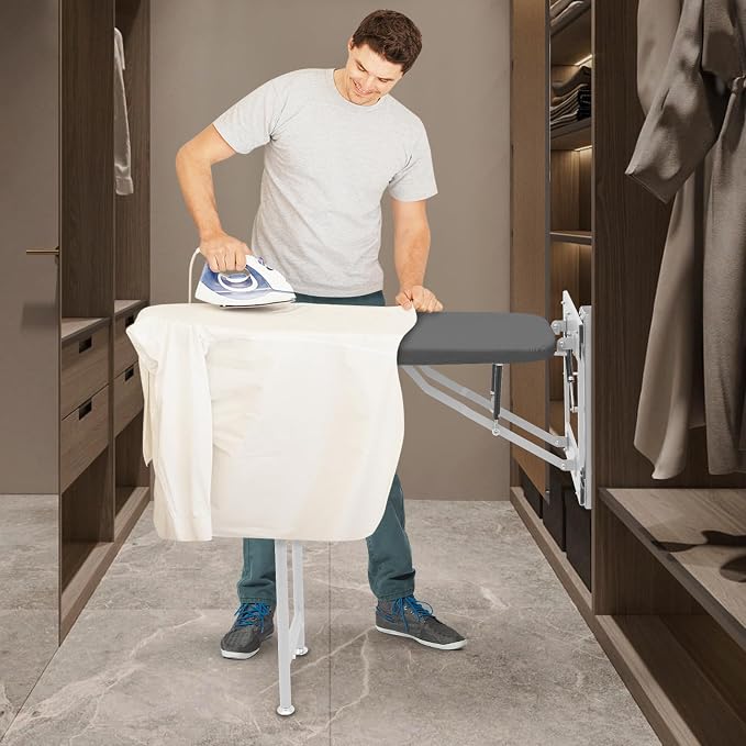Pull-Out Ironing Board, Hideaway Ironing Board Foldable Ironing Storage Station - Image 7