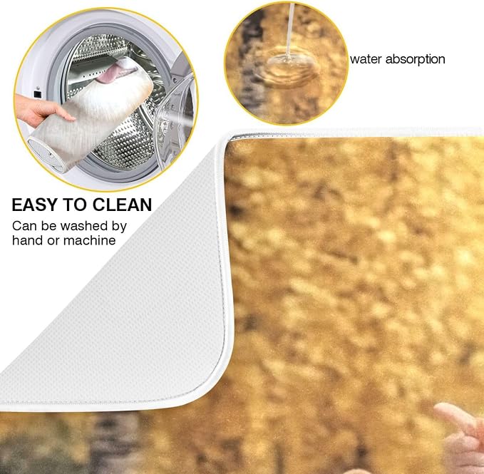 Custom Dish Drying Mats 16 x 18 Inch Picture Text Super Absorbent Microfiber - Image 4