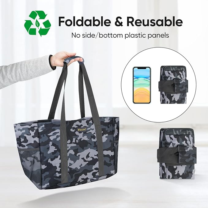 BALEINE Soft 9 Gallon Extra Large Utility Tote, Foldable Reusable Storage Bag - Image 3