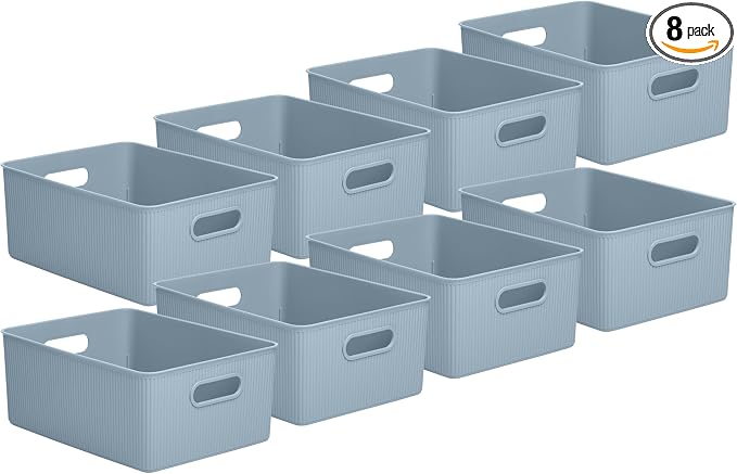 Superio Decorative Plastic Basket Open Home Storage Bins Organizer Baskets by Superio