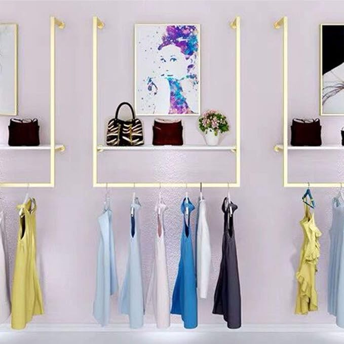 Clothing Store Simple Wall Mounted Metal Display Rack, Window Hanging Garment by MDEPYCO