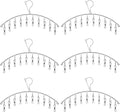 6 Pack Laundry Drying Hanger Rack, Stainless Steel Sock Underwear Peg Hanger by Skroad