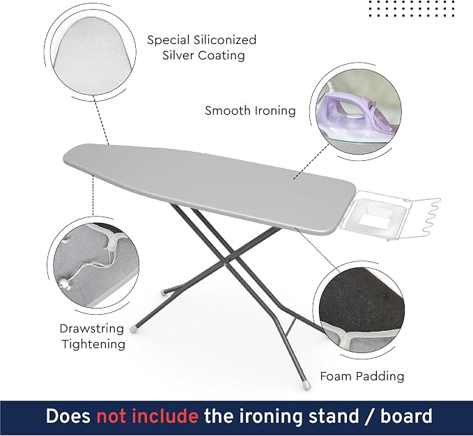 Encasa XO Ironing Board Cover and Pad 42"x14" - Image 3