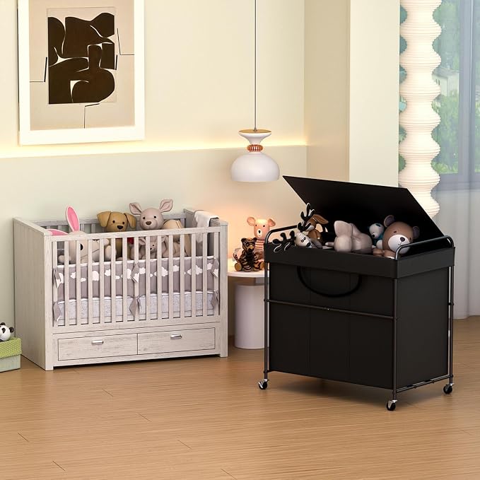 180L Large Laundry Hamper, 3 Compartment Laundry Basket - Image 7