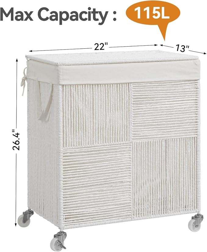 WOWLIVE Double Laundry Hamper - Image 4