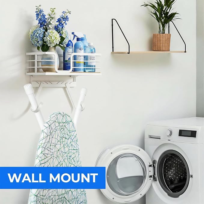 TJ.MOREE Over The Door/Wall Mount Ironing Board Hanger, Laundry Room Iron and - Image 4